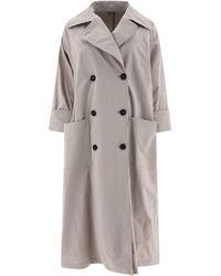 Brunello Cucinelli - Techno Canvas Coat With Shiny Details - Lyst