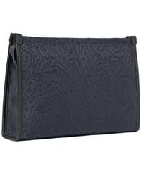 Etro - Large Jacquard Nylon Pouch - Lyst