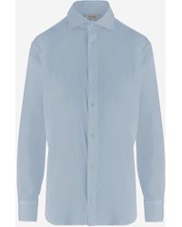 HER SHIRT HER DRESS - Stretch Silk Shirt Ludovica - Lyst