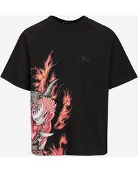Y-3 - Printed Cotton T Shirt - Lyst
