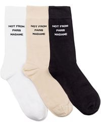 Drole de Monsieur - Le Pack De Chaussettes Slogan - Lyst