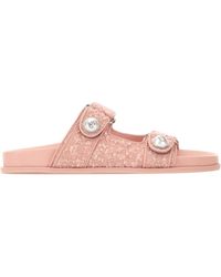 Jimmy Choo - Boucle Fayence Slippers - Lyst