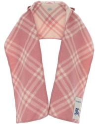Burberry - Embroidered Wool Scarf - Lyst