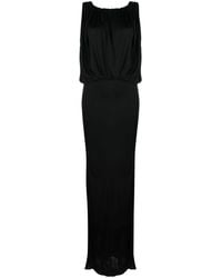Saint Laurent - Draped T-Shirt Gown For Ss23 - Lyst