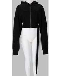 Rick Owens - Zip-Front Cropped Hoodie - Lyst