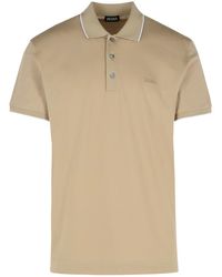 ZEGNA - Beige Baumwollpolo -Hemd - Lyst