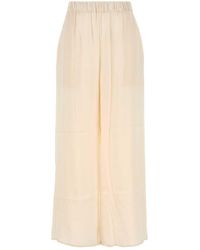 LeKasha - Ivory Silk Wide Leg Pant - Lyst