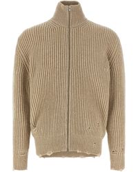 MM6 by Maison Martin Margiela - Cardigan en laine en détresse - Lyst