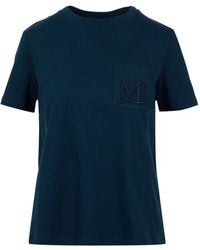 Max Mara - T-shirts En Polo's Marineblauw - Lyst
