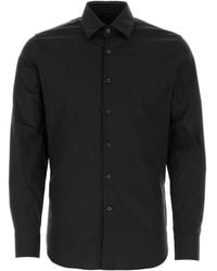Prada - Stretch Poplin Shirt - Lyst