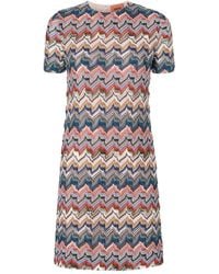 Missoni - Wool Blend Korte Jurk - Lyst