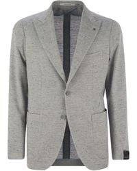 Tagliatore - Cotton, Silk And Stretch Wool Jacket - Lyst