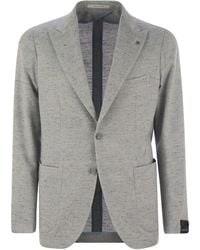 Tagliatore - Cotton, Silk And Stretch Wool Jacket - Lyst