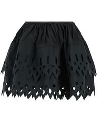 Blumarine - 'Tech' Cotton Blend Skirt - Lyst