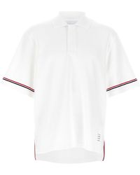 Thom Browne - Rugby Polo Bianco-Uomo - Lyst