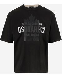DSquared² - Maglietta Di Cotone Dsquered2 Con Stampa Logo - Lyst