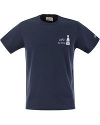 Mc2 Saint Barth - T -shirt Met Borstafdruk - Lyst