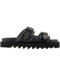 Toga - Aj1432 Sandalen Leer Zwart - Lyst