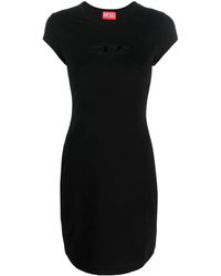 DIESEL - Mini vestido de algodón - Lyst