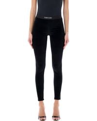Tom Ford - Broeken ,Blauw ,Polyester Velvet Leggings - Lyst