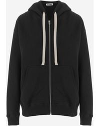 Jil Sander - Cotton Hoodie With Logo - Lyst