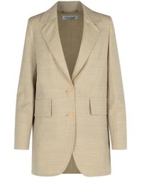 Max Mara - 'acacia' Beige Virgin Wool Jacket - Lyst