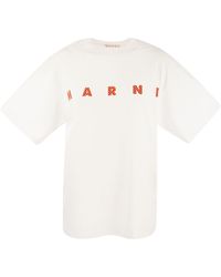 Marni - T -Shirt mit Logo - Lyst