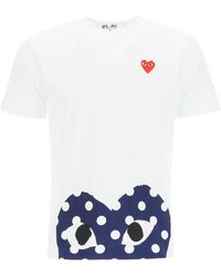 COMME DES GARÇONS PLAY - T-Shirt Heart Polka Dot - Lyst
