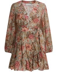 Zimmermann - "daylight" Korte Jurk - Lyst