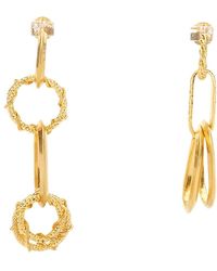 DSquared² - Golden Circle Drop Earrings - Lyst