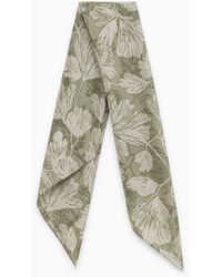 Brunello Cucinelli - Scarf With Floral Pattern - Lyst