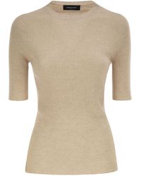 Fabiana Filippi - Ribbed Wool, Silk And Cashmere Knit Top - Lyst