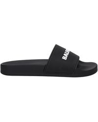 Balenciaga - Hausschuhe und Hufe Frauen Gummi schwarz/weiß - Lyst