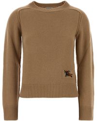 Burberry - Logo Crew Neck Sweater - Lyst