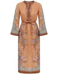 Zimmermann - Indra Linen Tunic Dress - Lyst