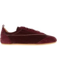 Jil Sander - Tyrian Velvet And Suede Etage Sneakers - Lyst
