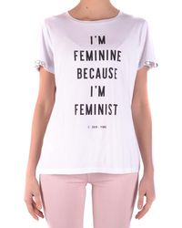 Pinko - T-shirt Wit - Lyst