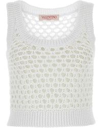 Valentino Garavani - Mesh Escape Crop-Top - Lyst