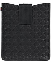 Gucci - Ipad Leather Logo Cover - Lyst