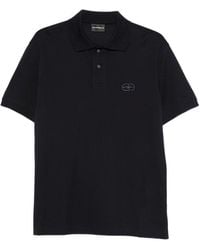 Emporio Armani - Logo Cotton Polo Shirt - Lyst