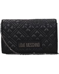 Love Moschino - Pochette Donna Poliuretano Nero/Nero - Lyst