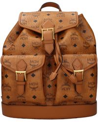 MCM - Bags And Pouches/Cognac Fabric - Lyst