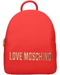Love Moschino - Zaini E Marsupi Eco Donna Poliuretano Rosso/Rossetto - Lyst
