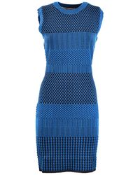 Diane von Furstenberg - Textured Bodycon Dress With Knit Design And Silhouette - Lyst