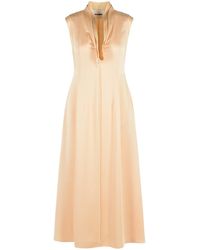 Jil Sander - Acetate And Peach Viscose Dress - Lyst