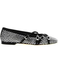 Mach & Mach - 'Crystal Net' Ballet Flats - Lyst