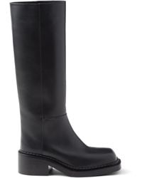 Prada - Knee High 55Mm Leather Boots - Lyst