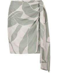 Max Mara - Mxmstrano Printed Pure Silk Wrap Skirt - Lyst