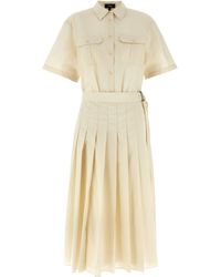 Theory - Shirt-Style Maxi Wrap Dress With Pleated Skirt - Lyst