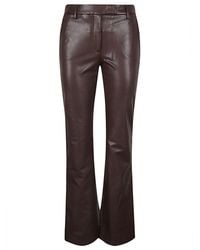 True Royal - Faux Leather Flared Trousers - Lyst